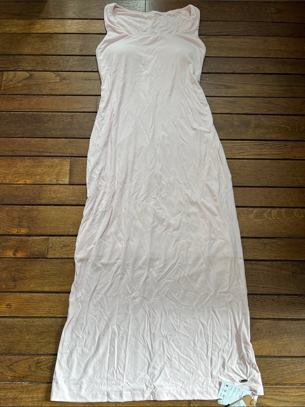 OGL Light Pink Square Neck Sleeveless Midi Bra Dress Size Small NWT